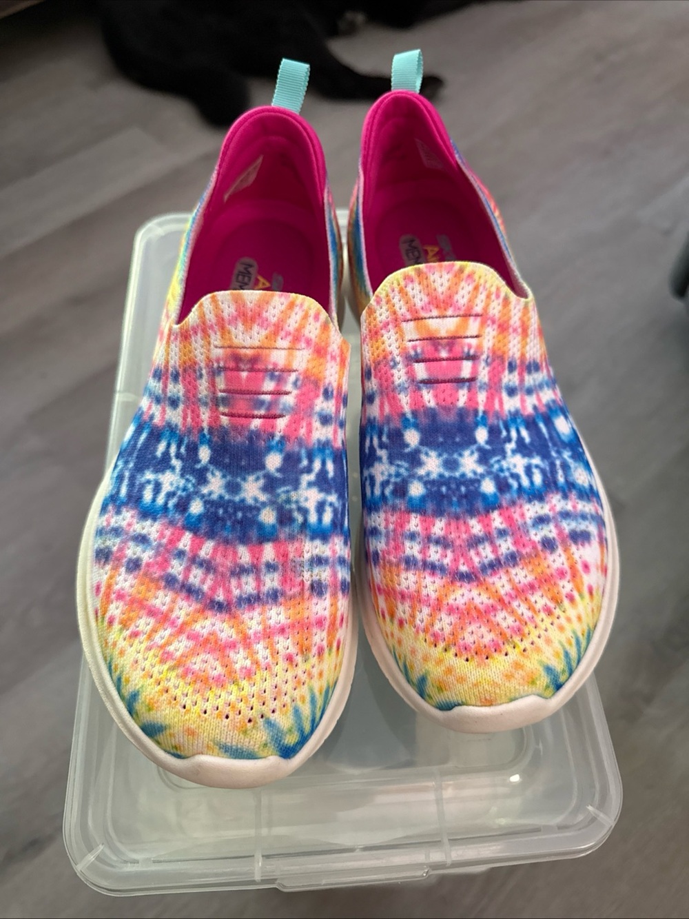 Skechers Multicolor Tie-Dye Slip-On Knit Flats